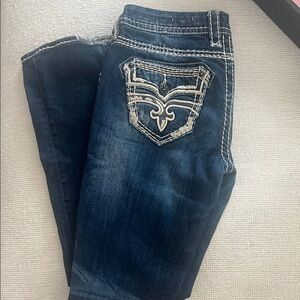 Rock Revival Dark Wash Denim - Size 28 / Easy Boot